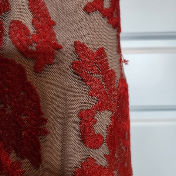 For Love and Lemons San Marcos Midi Dress size XS, Red - Picture 6 of 9